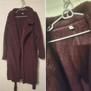 Purple / Plum Plush Robe or Teddy Jacket - 2xl